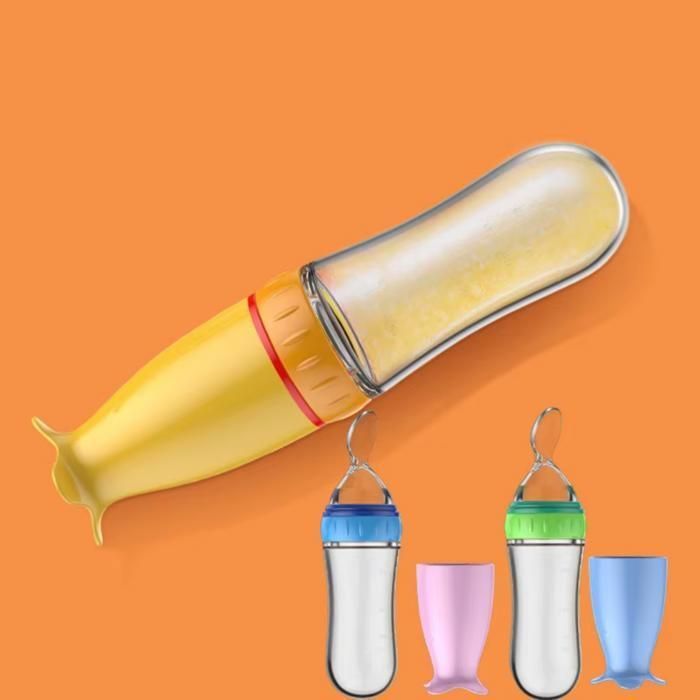 Ace baby cuillère de biberon, cuillère d'alimentation légère et sûre fiable (Couleur aléatoire)