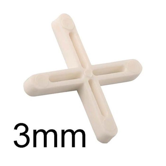 Croisillon carrelage - Assina - 3 mm - 500 pièces - Blanc - Ultra-fin