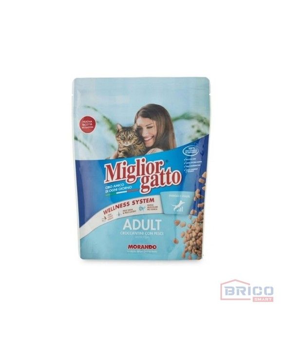 Croquettes pour chat - Miglior Gatto - 400g - Saveur poisson - Riche en Omega-3 - Vitamines essentielles