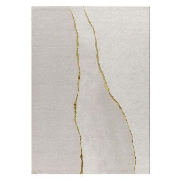 Tapis Dubai - Beige - 1.60m x 2.30cm - Anti-inflammable - Polypropylène