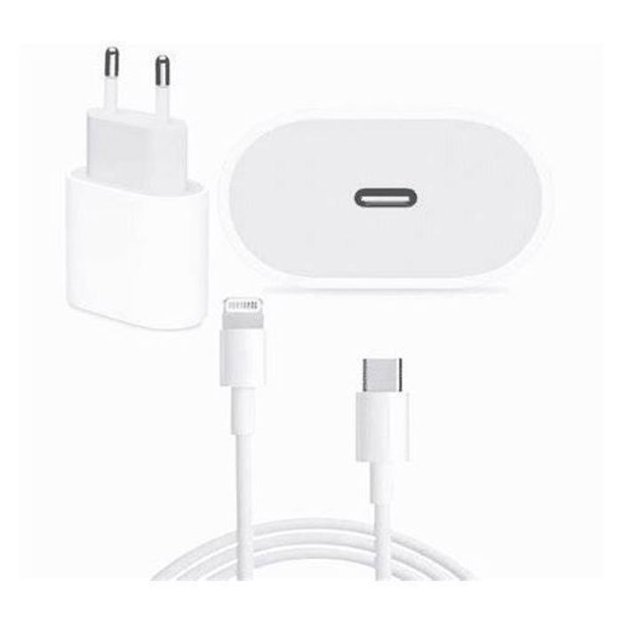 Apple chargeur 25W charge rapide pour iPhone 14Pro max\13\12\11\7 \8 \X \XS\ XR