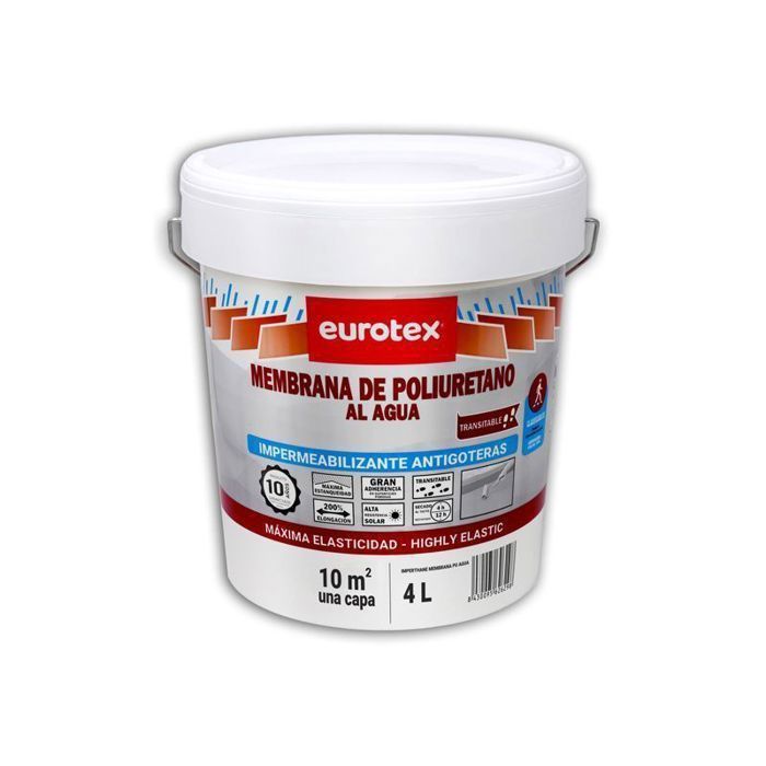 Membrane polyuréthane élastique pour l'imperméabilisation 4L - Transparent - Intérieur - Mat-