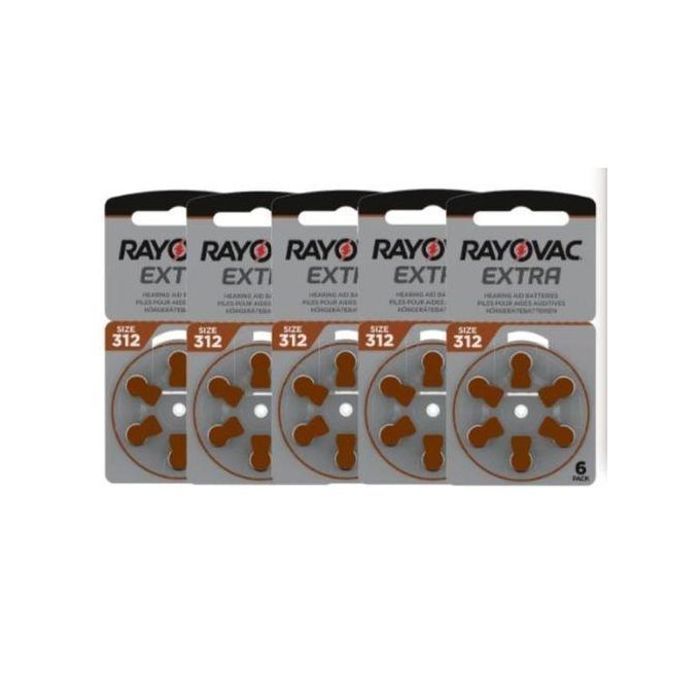 Rayovac Aide Auditive 1.45v Size 312 PR41 //5 Pack x6 Piles
