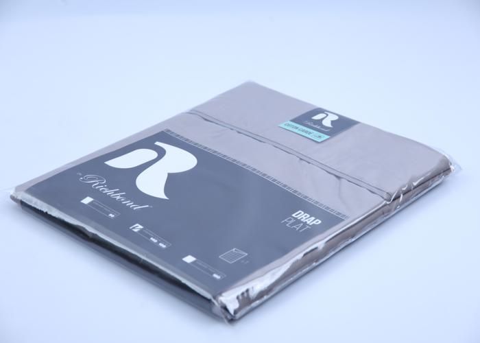Drap plat coton cardé 240x270 greige