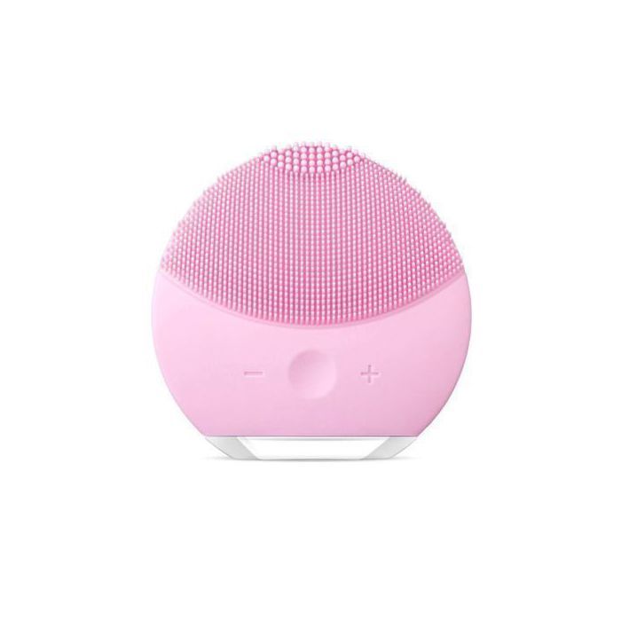 Mini électrique Brosse de nettoyage visage Vibration Massage Profonds et Doux - Rose clair
