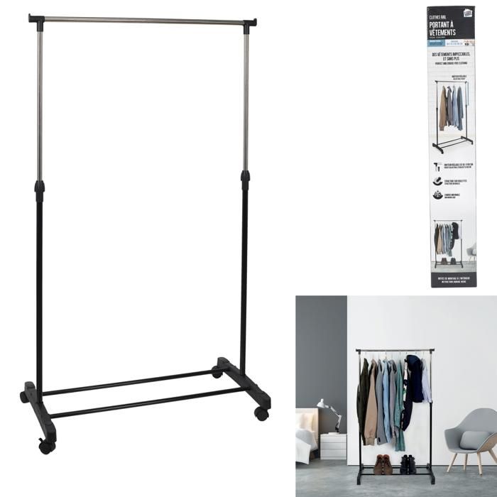 PORTANT METAL ROULETTE 80X43X160CM M8