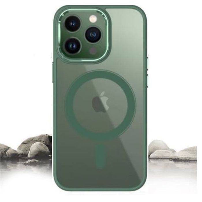 Pochette Iphone 11 Pro Max Silicone Transparente Super Magsafe Vert