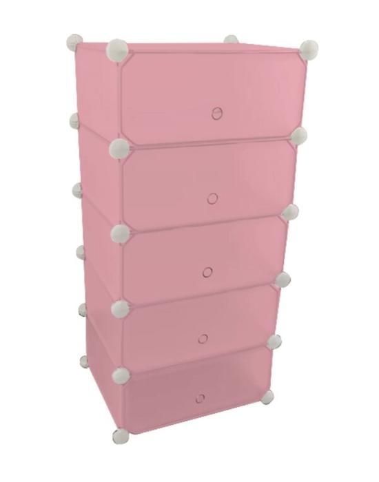 MEUBLE CHAUSSURES 45*36*85CM ROSE MUNC133