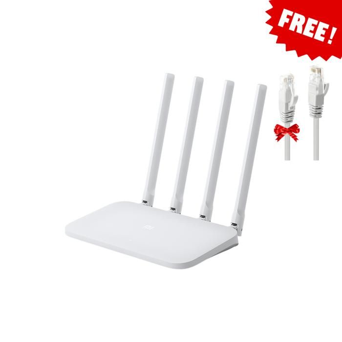 Routeur Mi 4C (Blanc) , Avec Cable réseau 1.5M CAT6 Gratuit