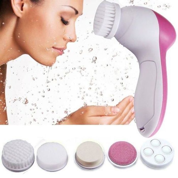 Brosse éléctrique de nettoyage pour visage 5en1 Rose