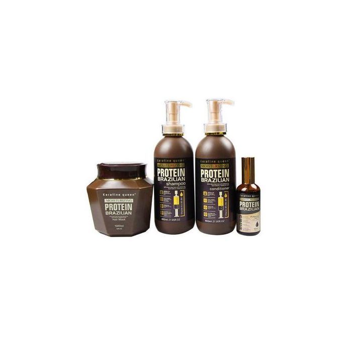 keratine queen keratineE queen Ensemble de Traitement des Cheveux à la Kératine Brésilienne Protein (Sans Sulfate)
