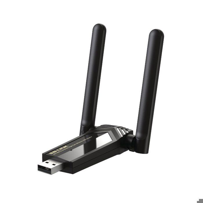Adaptateur USB double bande sans fil WDN1300H AC1300 à gain élevé
