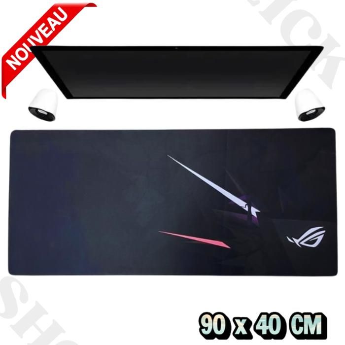 Tapis de souris gaming grand format 900x400x3mm antidérapant Asus ROG XXL pour clavier et souris Édition Vitesse