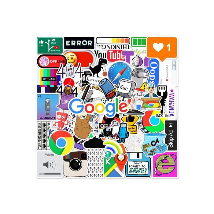 Stickers Cool pour ordinateur portable, voiture, bricolage, 50 pièces, langue de programmation de Bitcoin, Logo de l'application