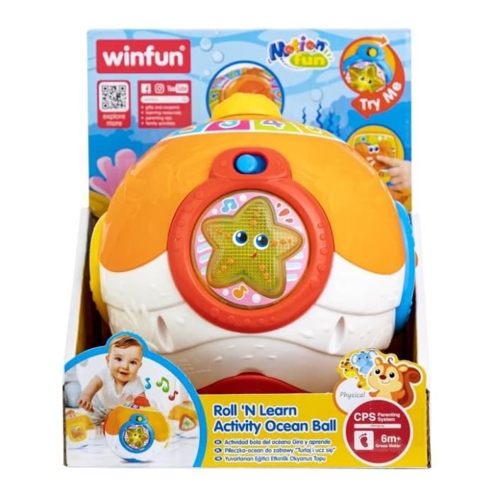 WINFUN ROLL AND LEARN ACTIVITY OCEAN BALL SMILY PLAY 230601