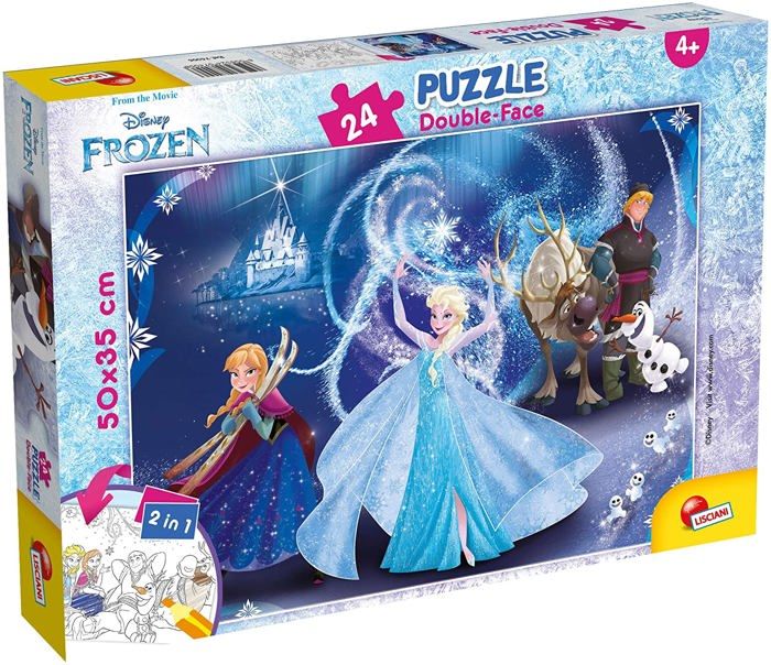 Puzzle Lisciani - 74006 - giochi - Puzzle Recto/Verso 24 Pieces - La Reine des Neiges - , Multicolore, 50 X 35 cm