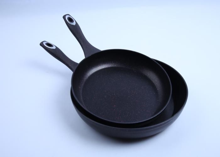 Poêles - Hascevher - Stoneco - 24/28 cm - Rouge - Poignée Fixe