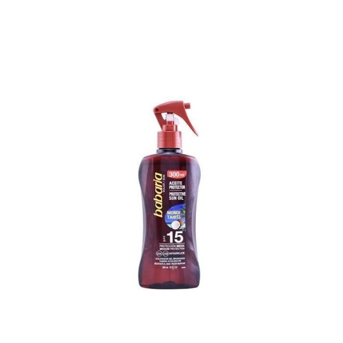 Huile protectrice Monoi Tahiti Babaria SPF 15 (300 ml) Multicolore