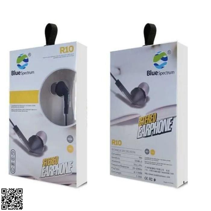 Écouteurs - Blue Spectrum - 4D Stéréo - Audio UHD - Prise Jack 3.5mm - Intra-auriculaire