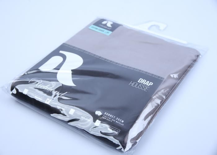 Drap housse coton cardé 160x200 greige