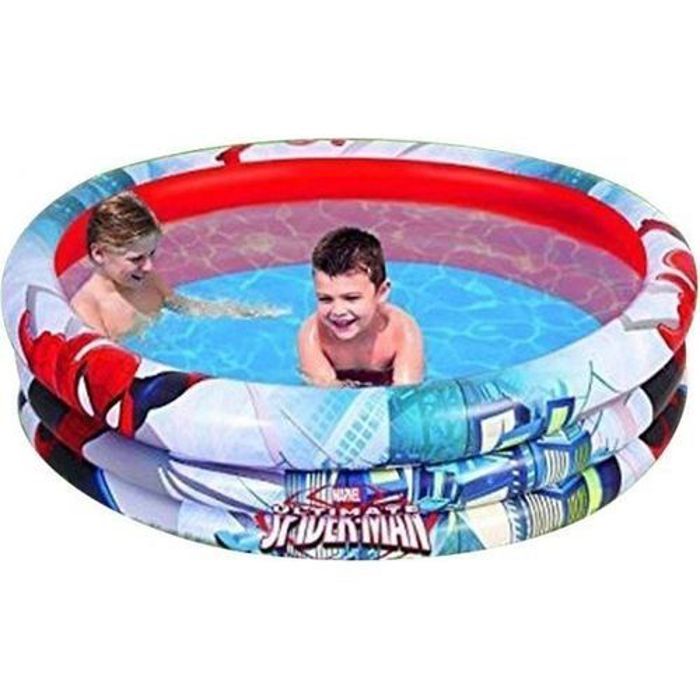 Piscine Gonflable - Bestway - SPIDERMAN - 3 Anneaux - Multicolore - Autoportante