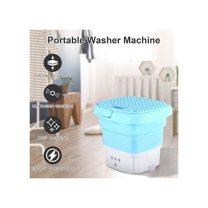 Lave-linge Compact et Pliable, Idéal pour les Petits Espaces, Machine à Laver