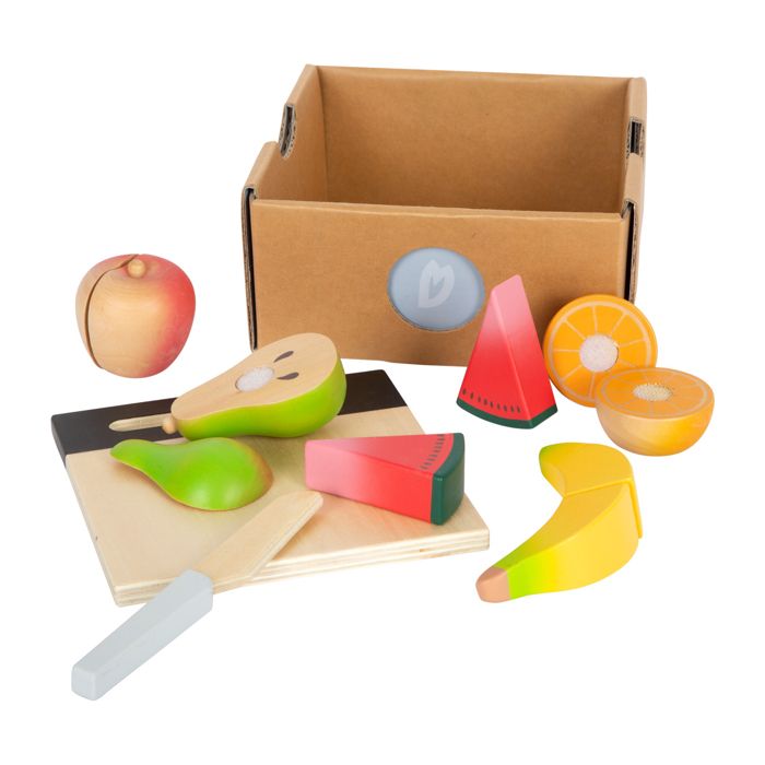 Fruits à couper en bois avec planche 13 pièces grand ensemble pour enfants