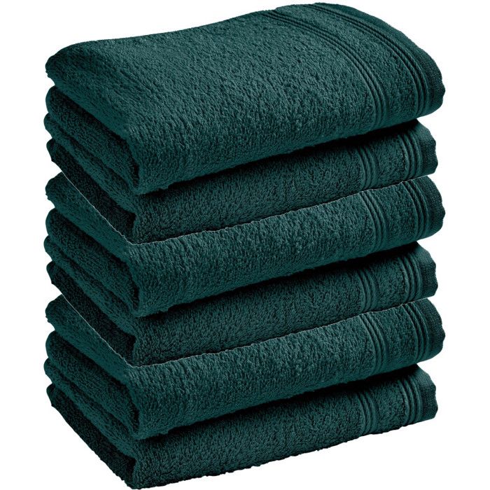 Set med 24 "Spa" frotté gästhanddukar 30 x 50 cm / 400 gr/m² - "Spa" Emerald