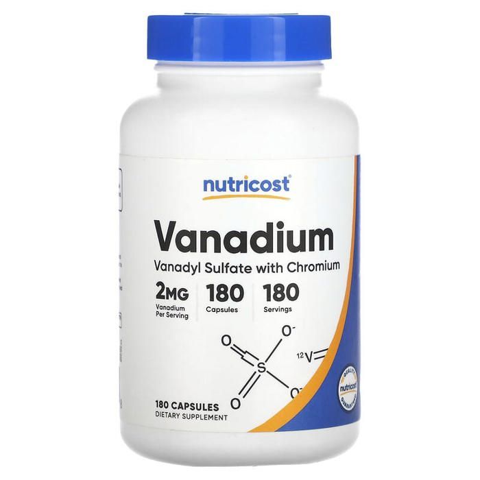 Vanadium, 2 mg, 180 gélules