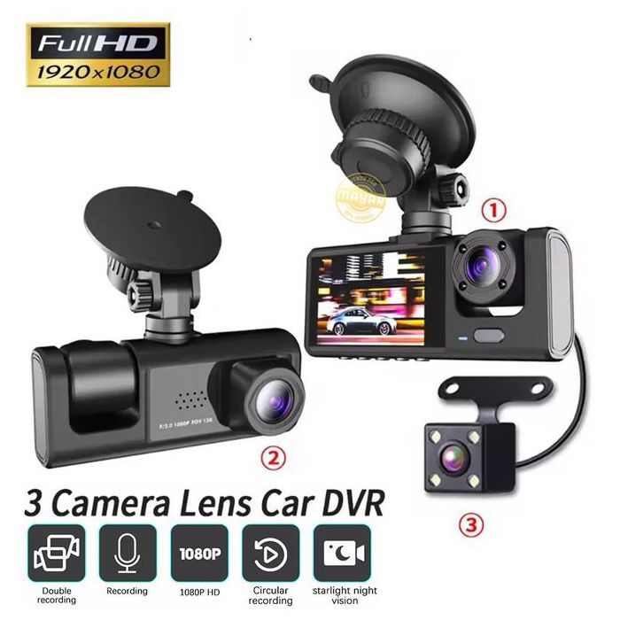 Caméra Automobile Full HD 1080p - Enregistreur de Conduite Avant & Arrière Simultané