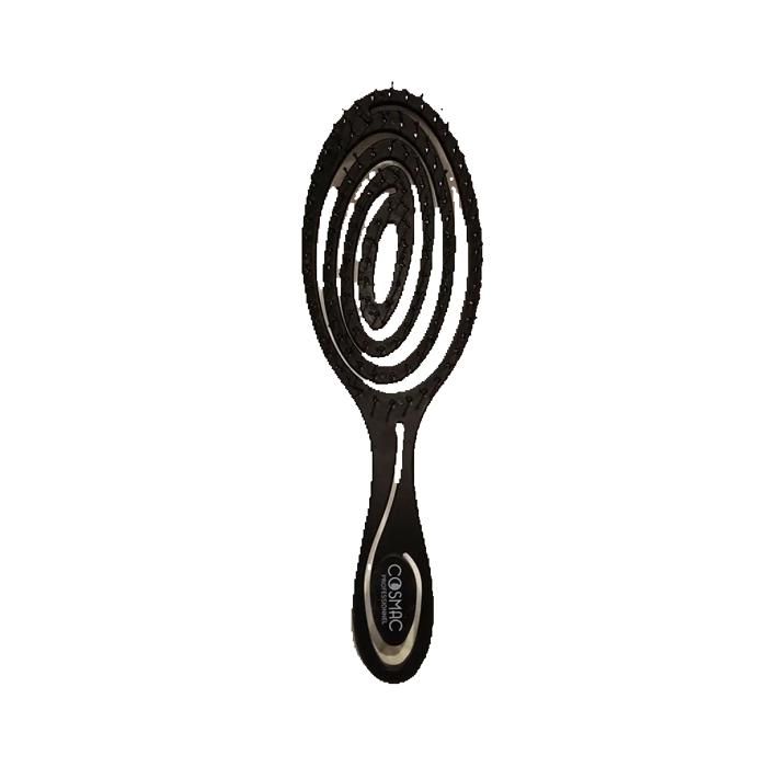 Brosse à cheveux spirale & aérée - Noir