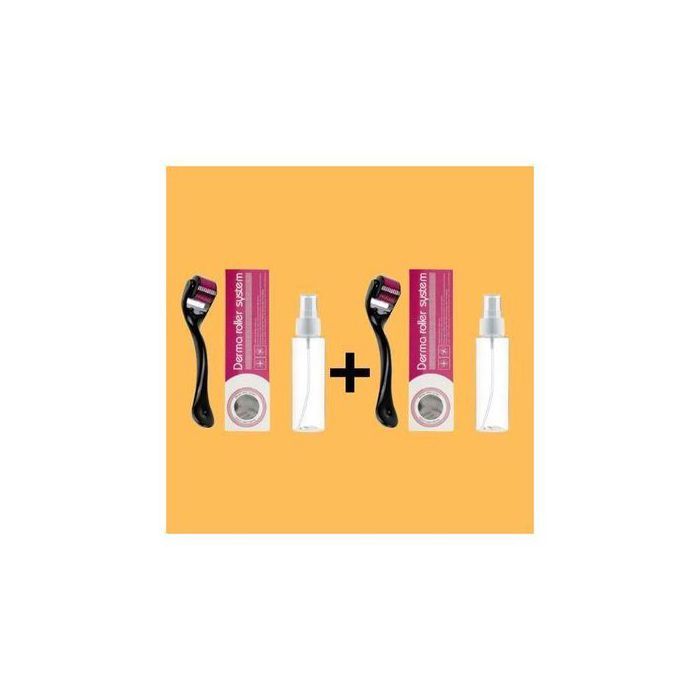Derma Roller  Rouleau à microaiguilles en titane 0.5mm+Flacons Vaporisateur Vide 60ml( LOT 2 )