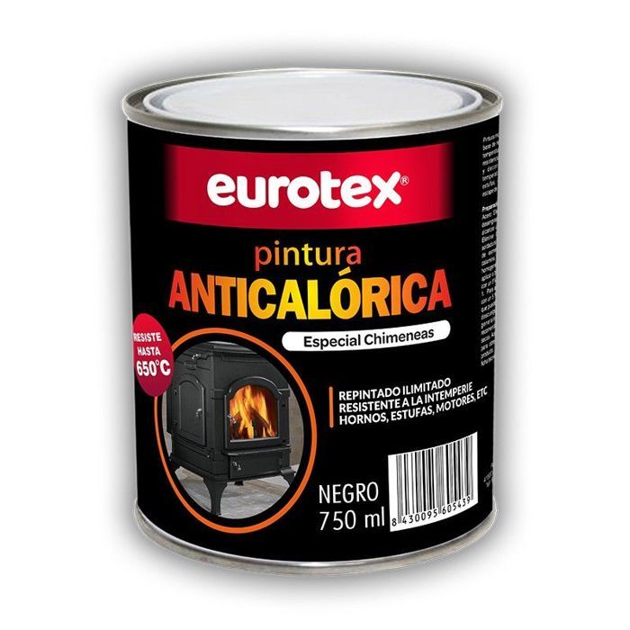 Peinture Anticalorique - PINTURA - 650° - 750ml - Noir - Finition Mat - Bicouche
