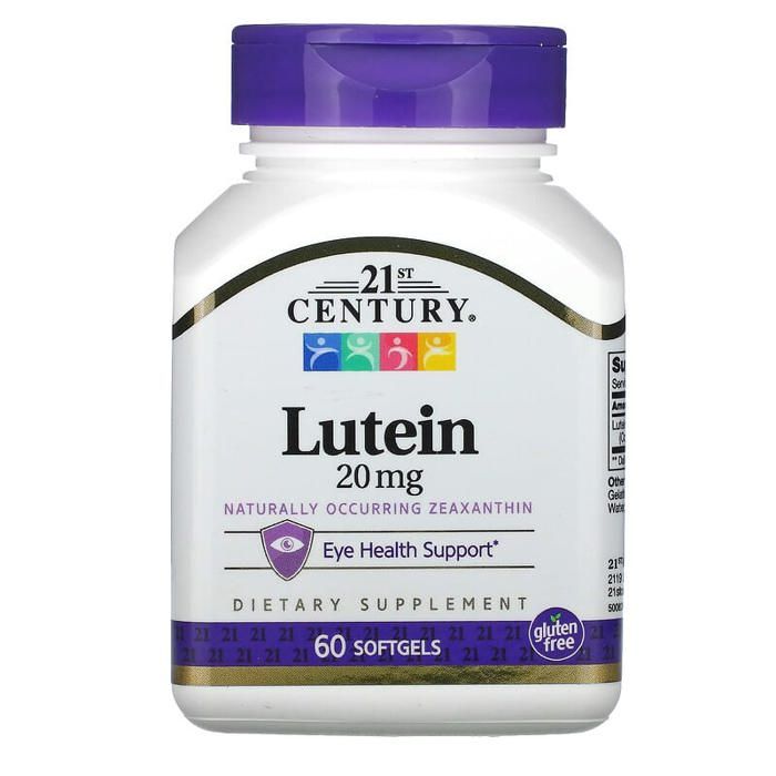 lutéine, 20 mg, 60 gélules