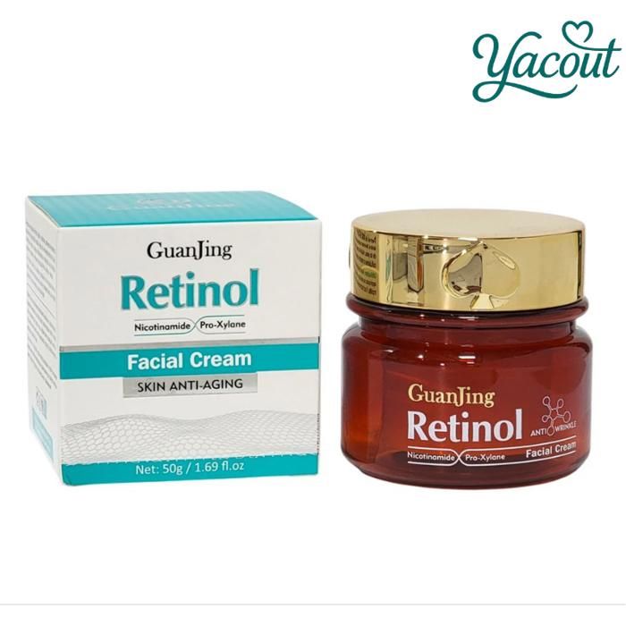 Crème Visage au Rétinol GuanJing 50 g – Anti-Âge Niacinamide & Pro-Xylane