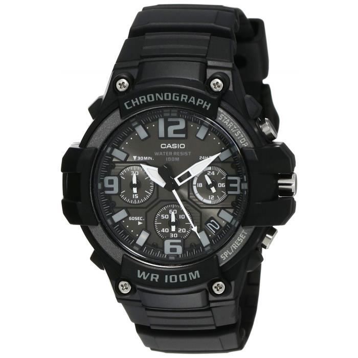 Montre - CASIO - MCW-100H-1A3 - Chronographe Noir - Enfants - Quartz - Analogique