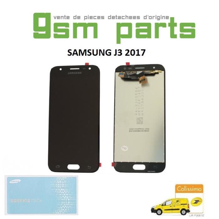 LCD-skärm - SAMSUNG - Galaxy J3 2017 - Svart - Originalt servicepaket - Garanti