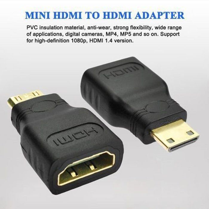 Mini HDMI Male vers HDMI femelle connecteur convertisseur adaptateur Caméra TV LCD