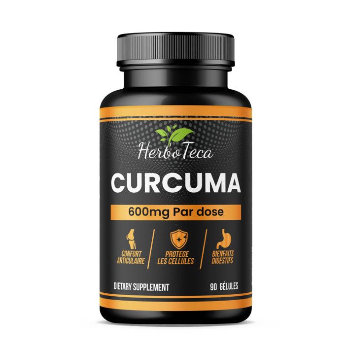 Curcuma 600 mg – HerboTeca 90 Gélules