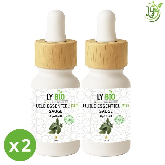 Huile essentielle - LYBIO - Sauge - 10ml - Lot de 2 - Propriétés antispasmodiques