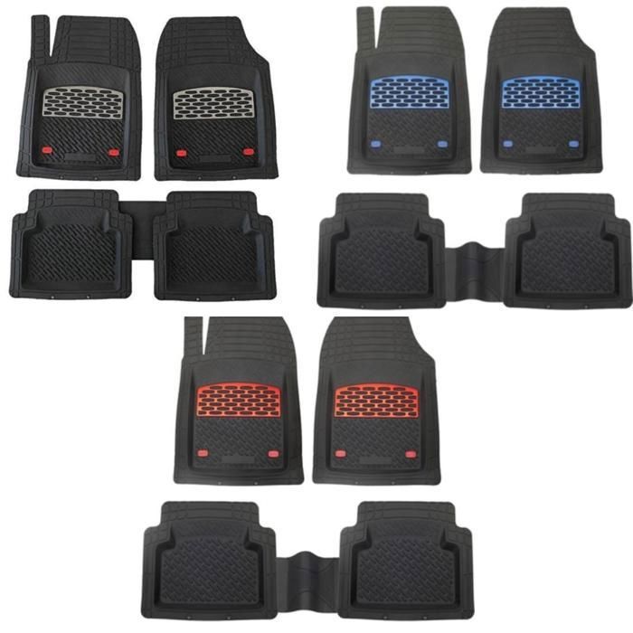 Ensemble de 4 tapis de sol pour voiture pratiques et étanches (Couleur aléatoire)