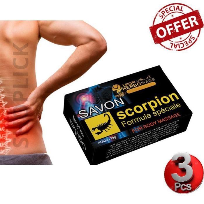Pack de 3 Pieces Savons Scorpion& Gels Douche Corps 70g