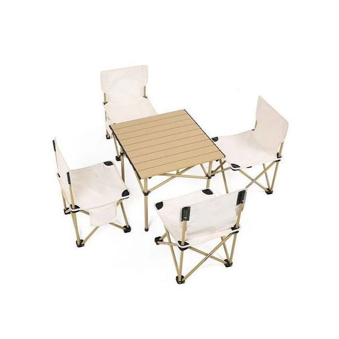 Table Pliante - GENERIC - 4 Chaises - Aluminium Léger - Pliable - Idéal Jardin