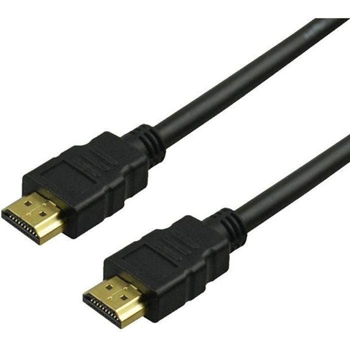 Câble HDMI 3 mètres Haute Vitesse 4K 3D Full Ultra HD TV PC 2.0 1080p Noir 3m