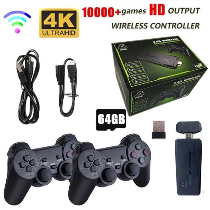 Console de jeu vidéo avec double manette sans fil