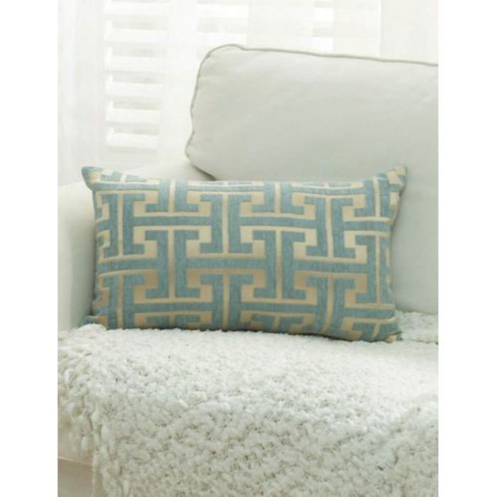 1Pièces Housse de coussin lombaire à motif géométrique sans bourre 30 x 50 cm