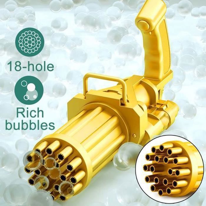Automatique Gatling Bubble Pistolet Jouets Savon Eau (couleur aléatoire)