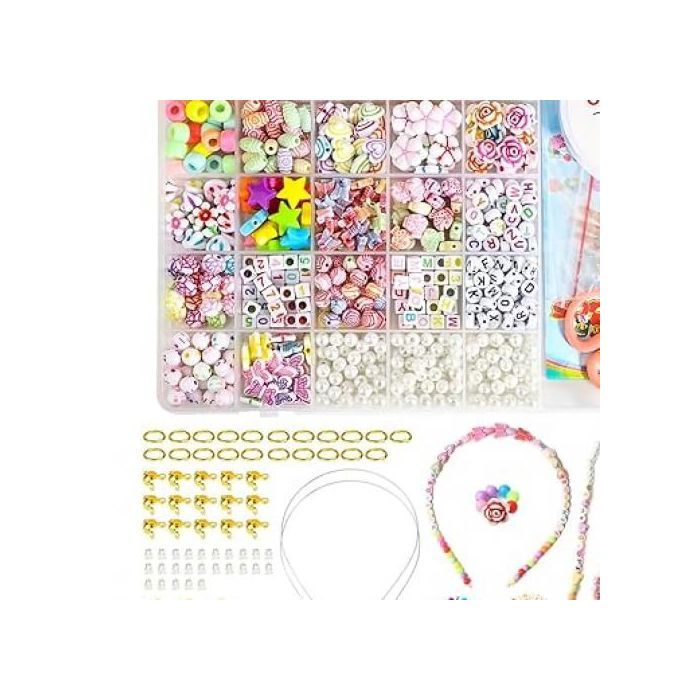 Perles pour Bracelet des fleurs, des papillons, des lettres ....800pcs