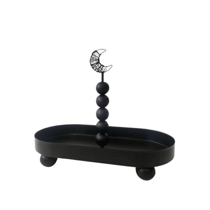Coupe à servir - MARQUE - 2269-2 - Métal noir - Ovale - 30 cm x 15 cm