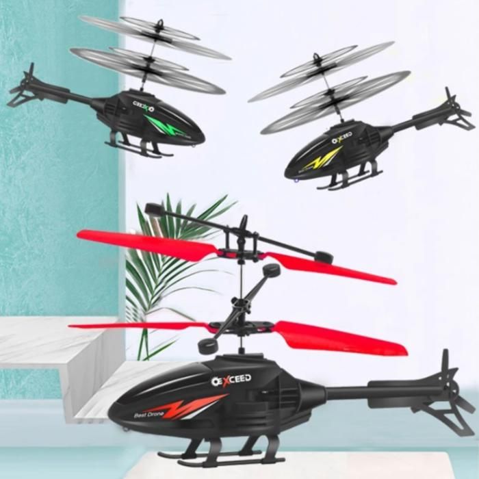 Hélicoptère jouet rechargeable avec éclairage 3D, pour enfants en plein vol ( colleur aléatoire)